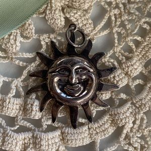 Vintage Silver Sun Pendant